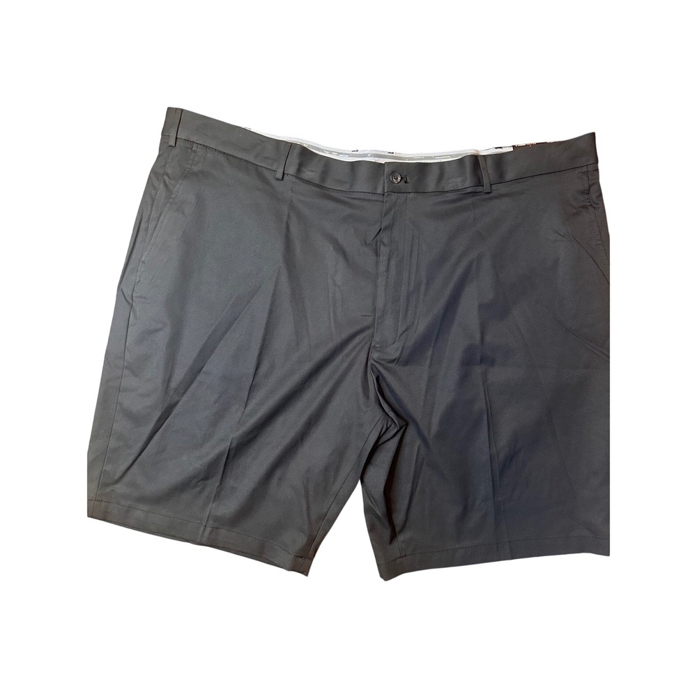 Walter Hagen Mens Perfect 11 Golf Shorts Black Big and Tall 50 Flat Front 10"